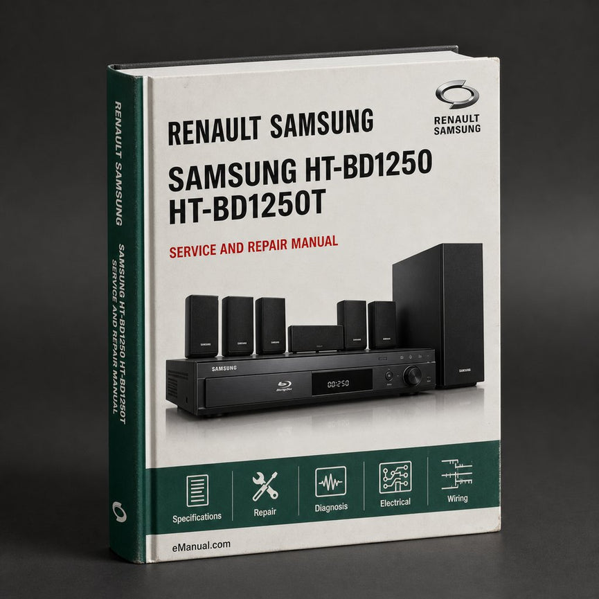 Samsung Ht-bd1250 Ht-bd1250t Service Repair Workshop Manual PDF