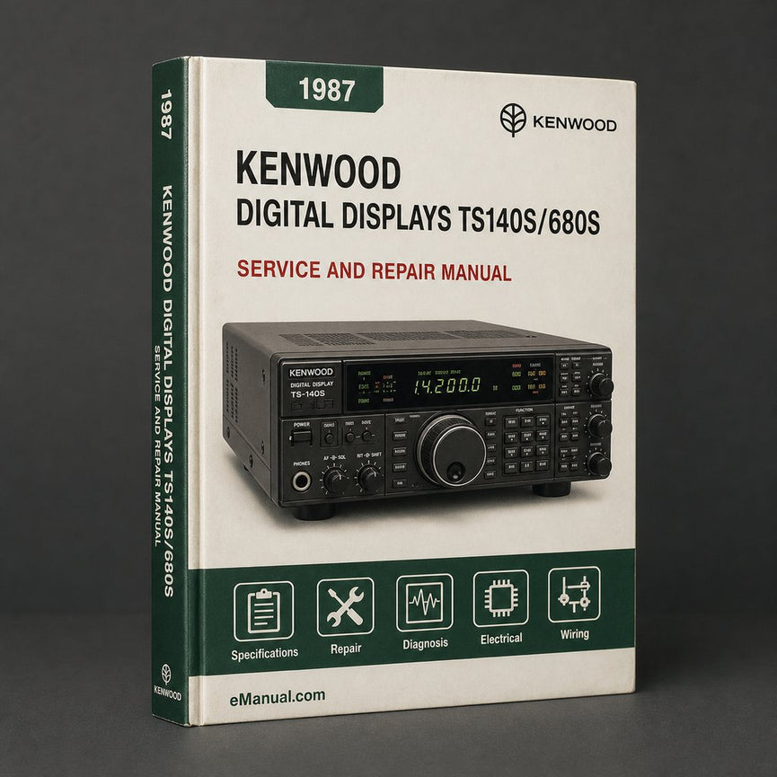 1987 Digital Displays Kenwood Ts140s/680s Service Repair Workshop Manual PDF