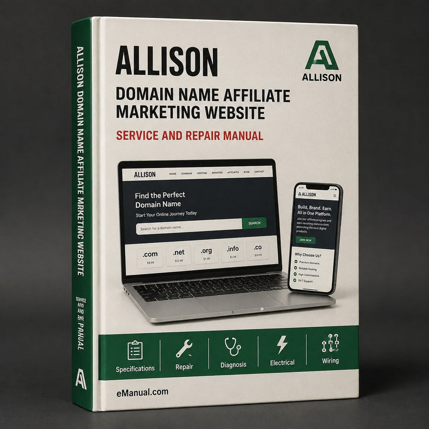 Domain Name Affiliate Marketing Website Building Guides Service Repair Workshop Manual PDF