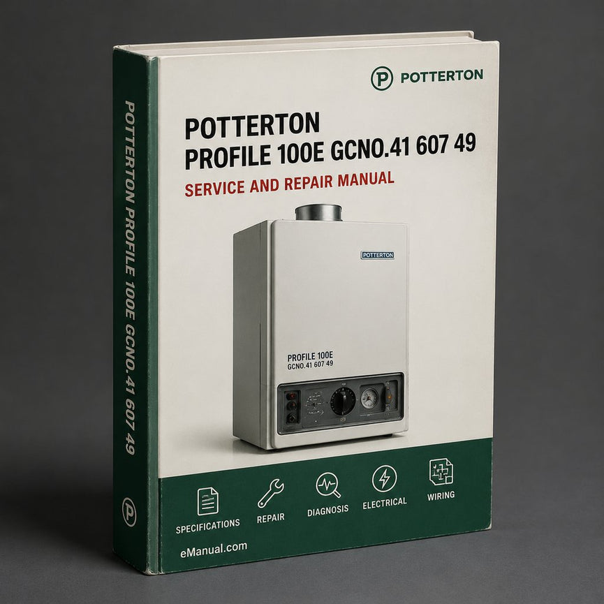 Potterton Profile 100E Gcno.41 607 49 SIT Control Installation Servicing Service Repair Workshop Manual PDF