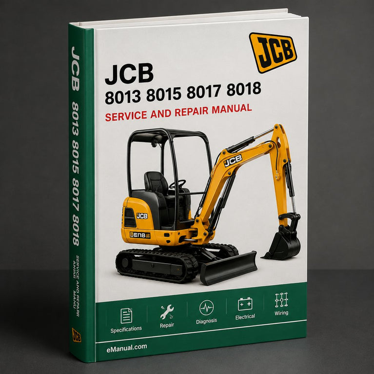 JCB 8013 8015 8017 8018 Operator Service Repair Workshop Manual PDF