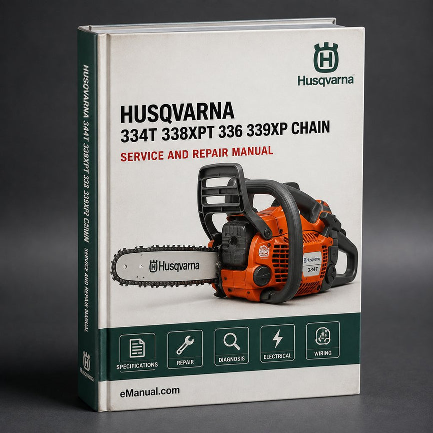 Husqvarna 334T 338XPT 336 339XP Chain Saw Service Repair Workshop Manual PDF