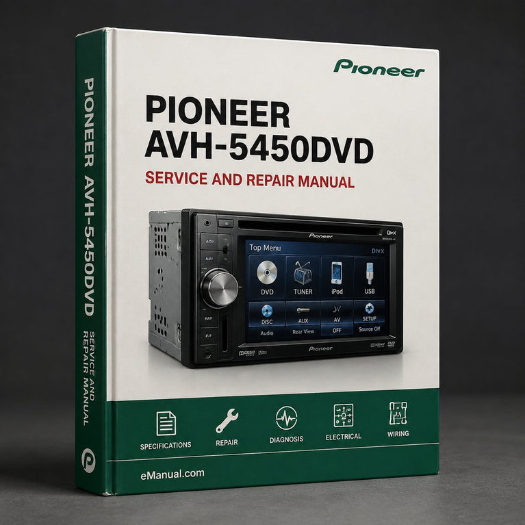 Pioneer Avh-5450dvd Service Repair Workshop Manual PDF