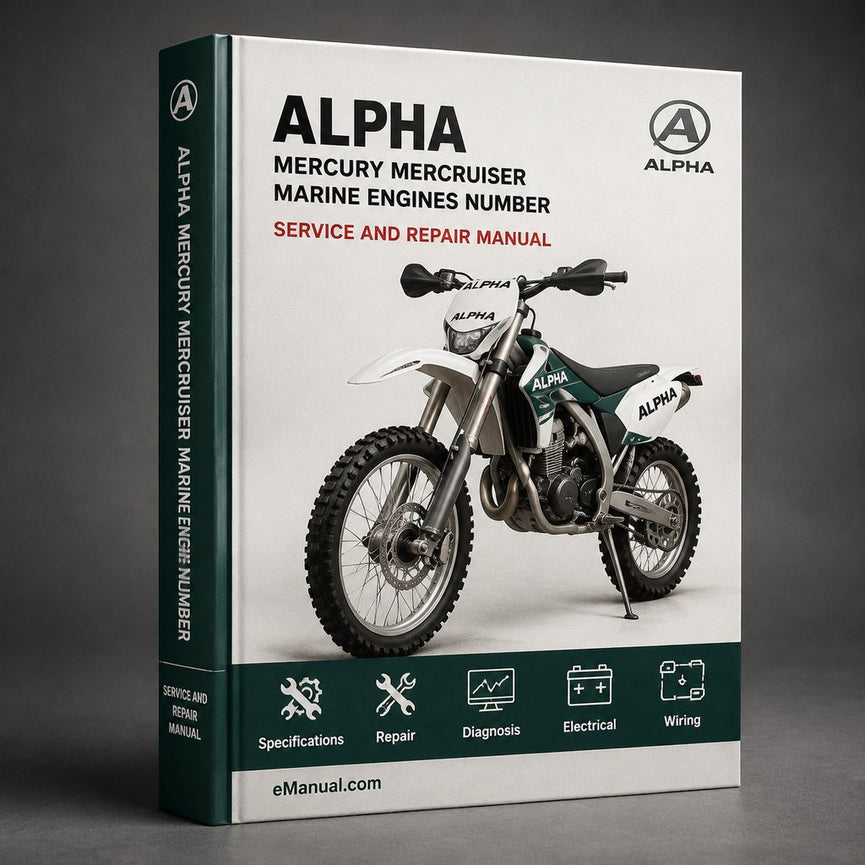 Mercury Mercruiser Marine Engines Number 6 Stern Drive Units R MR Alpha One SS Service Repair Workshop Manual PDF