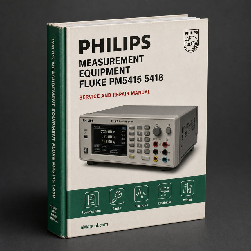 Measurement Equipment Fluke Philips PM5415 5418 Color TV Pattern Generator Service Repair Workshop Manual PDF