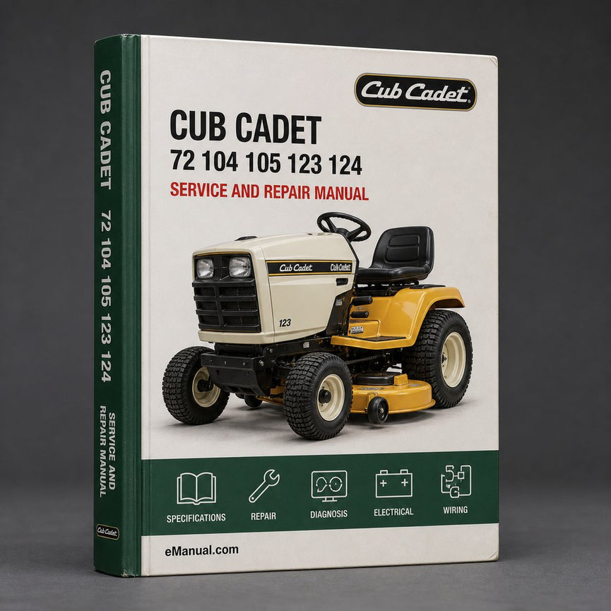 Cub Cadet 72 104 105 123 124 Service Repair Workshop Manual PDF