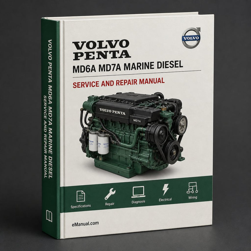 Volvo Penta MD6A MD7A Marine Diesel Engines Service Repair Workshop Manual PDF