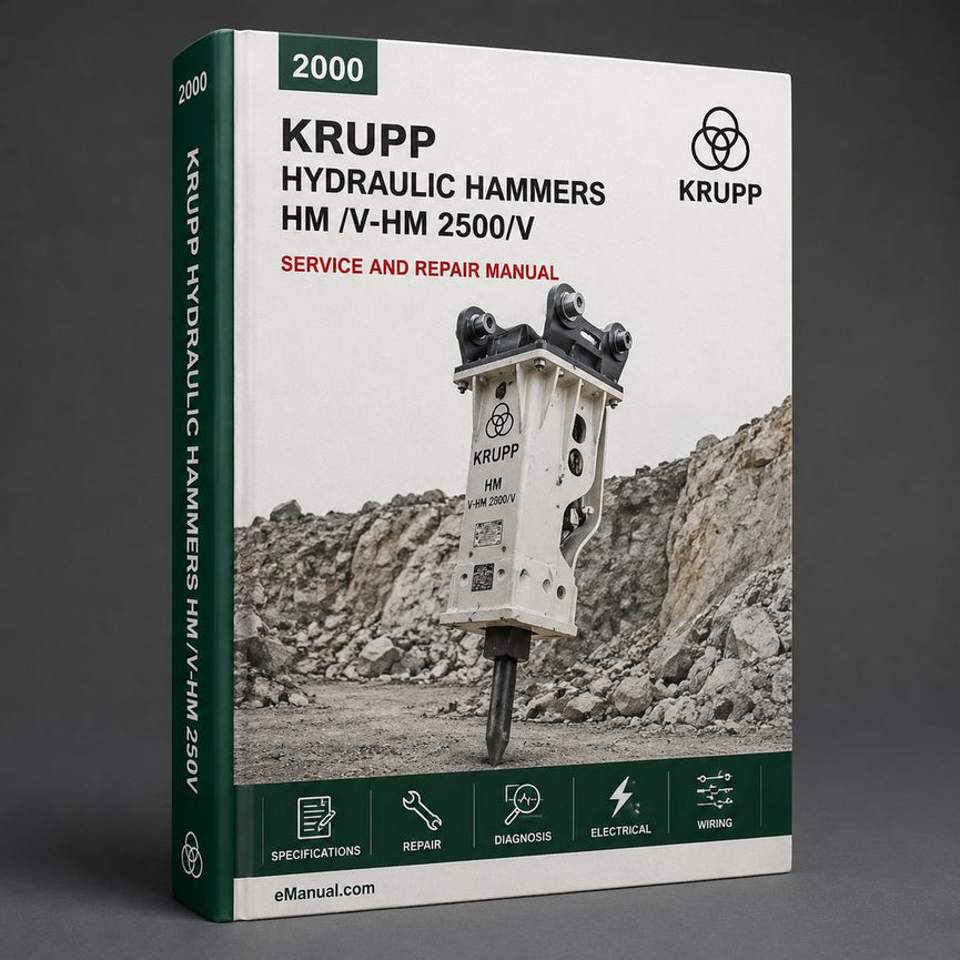 2000 Krupp Hydraulic Hammers HM /v-hm 2500/v Parts Catalog PDF
