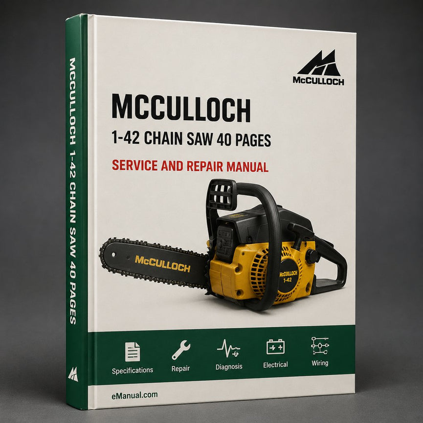 Mcculloch 1-42 Chain Saw (2 - 40 Pages) Parts Catalog PDF