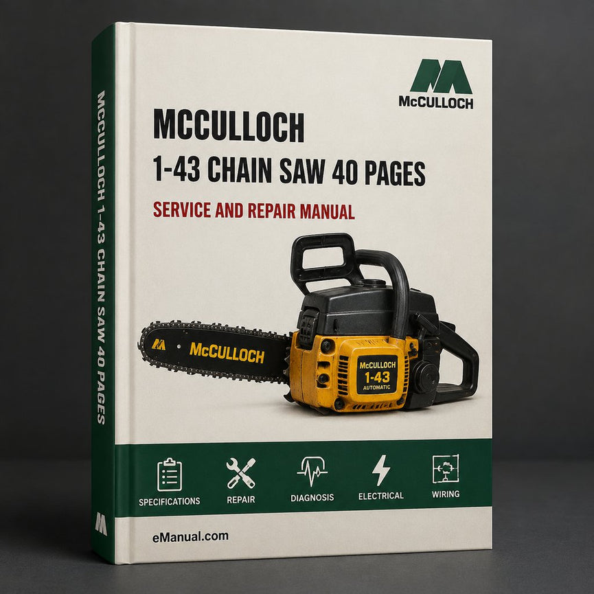 Mcculloch 1-43 Chain Saw (2 - 40 Pages) Parts Catalog PDF