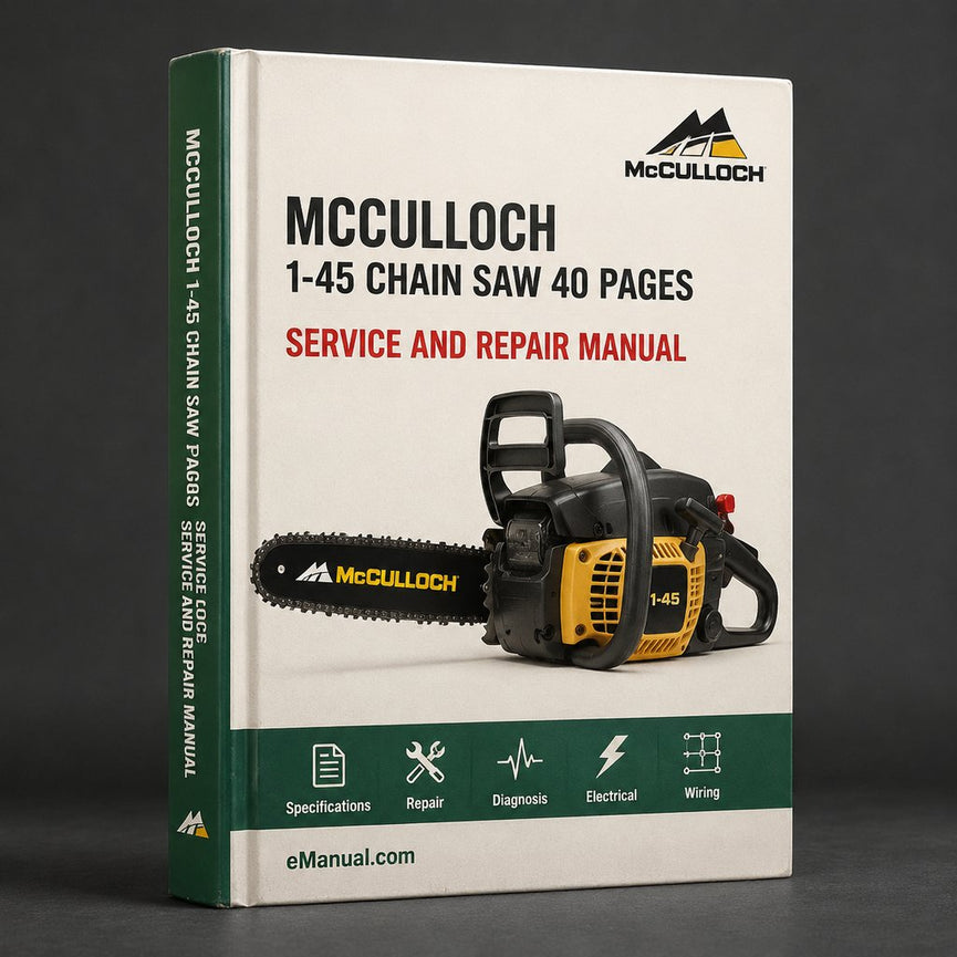 Mcculloch 1-45 Chain Saw (2 - 40 Pages) Parts Catalog PDF