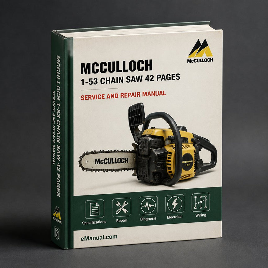 Mcculloch 1-53 Chain Saw (2 - 42 Pages) Parts Catalog PDF