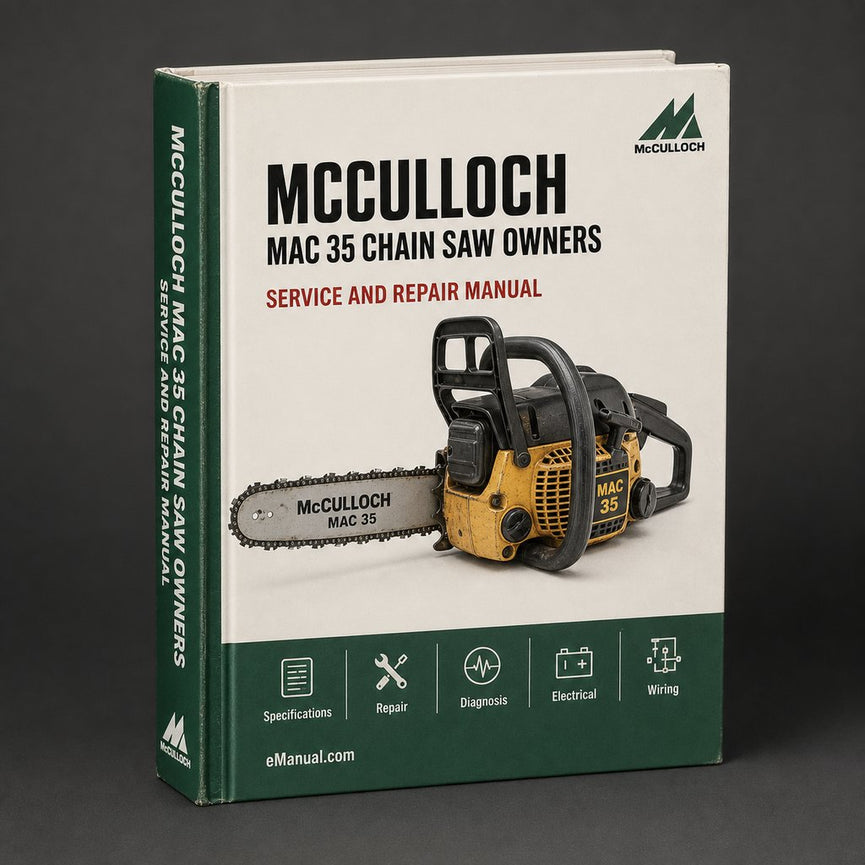 Mcculloch MAC 35 Chain Saw Owners Operators Operator's Manual PDF