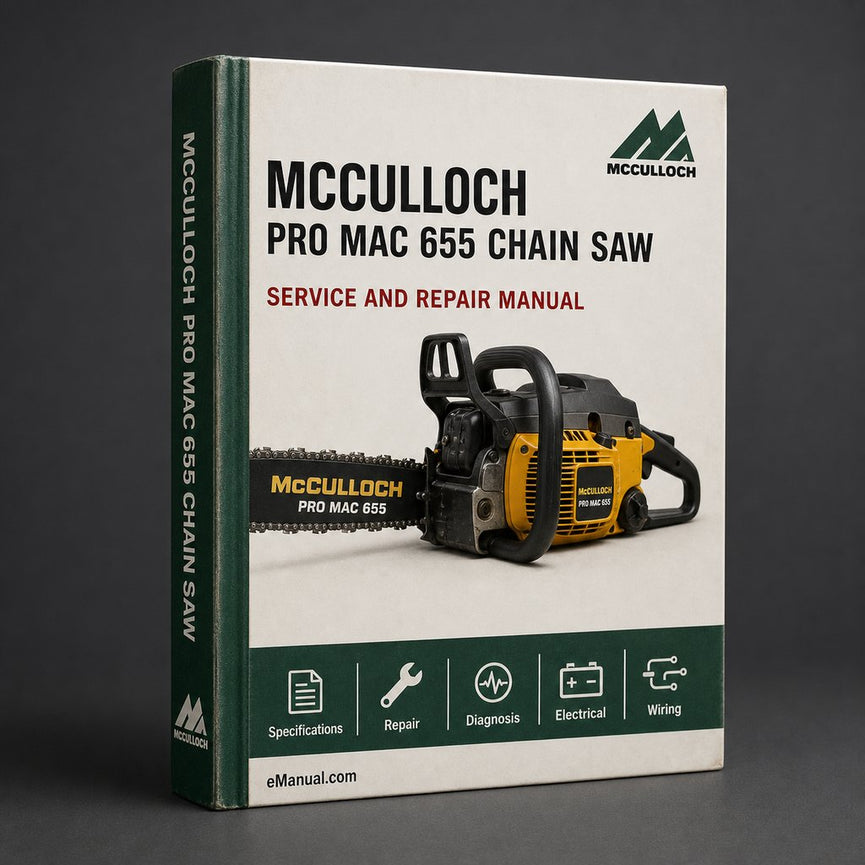 Mcculloch PRO MAC 655 Chain Saw Owners Operators Operator's Manual PDF