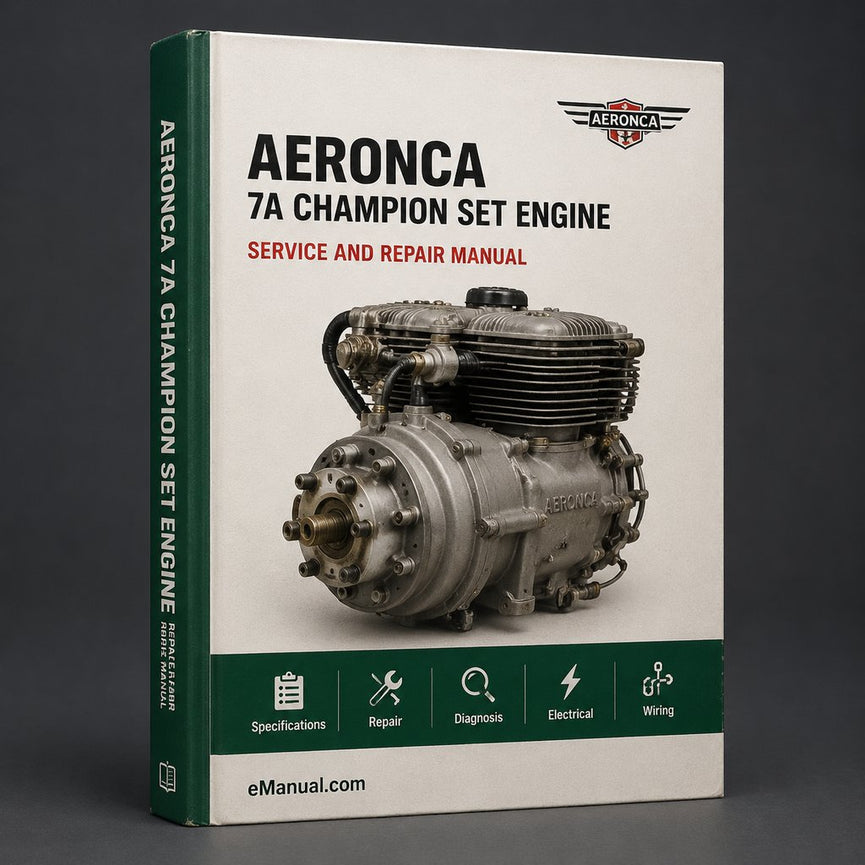 Aeronca 7A Champion Set Engine Service Repair Workshop Manual PDF