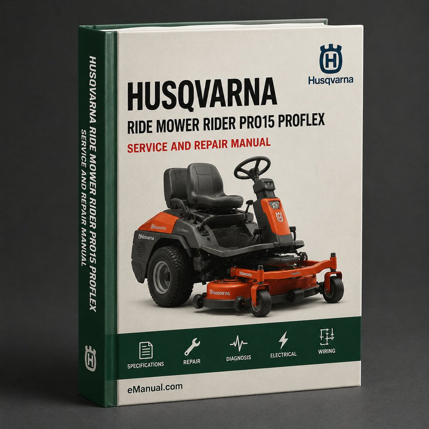 Husqvarna Ride Mower Rider PRO15 Proflex 18/21 Service Repair Workshop Manual PDF