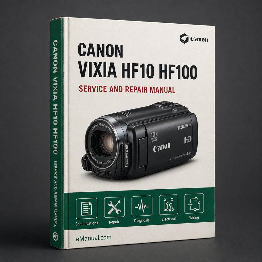 Canon Vixia HF10 HF100 Service Repair Workshop Manual PDF