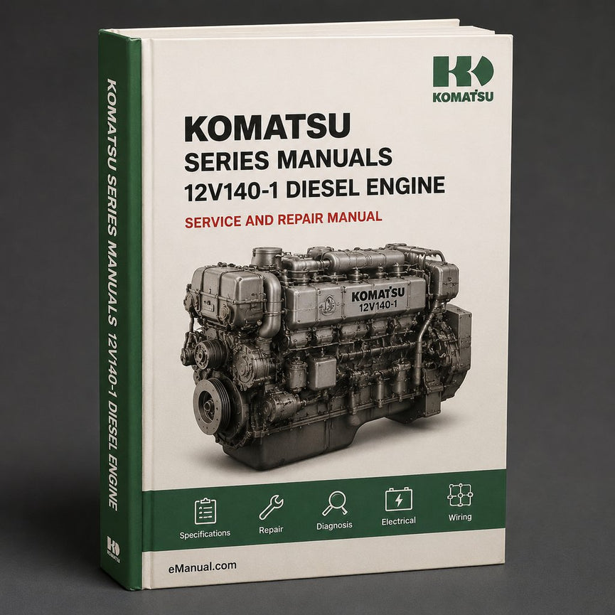 Komatsu Series Manuals 12v140-1 Diesel Engine Service Repair Workshop Manual PDF