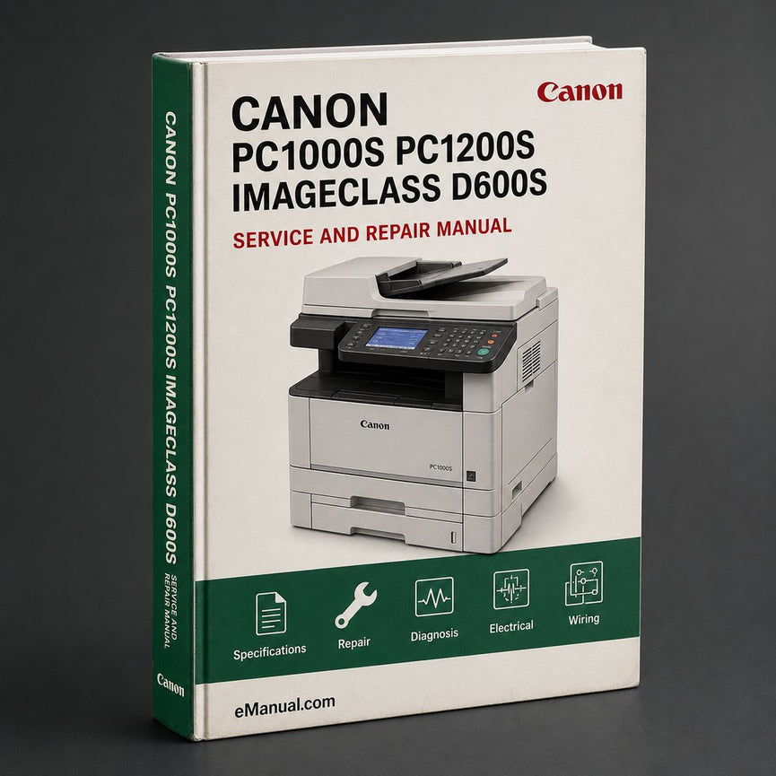 Canon PC1000S / PC1200S Imageclass D600S Parts Catalog PDF