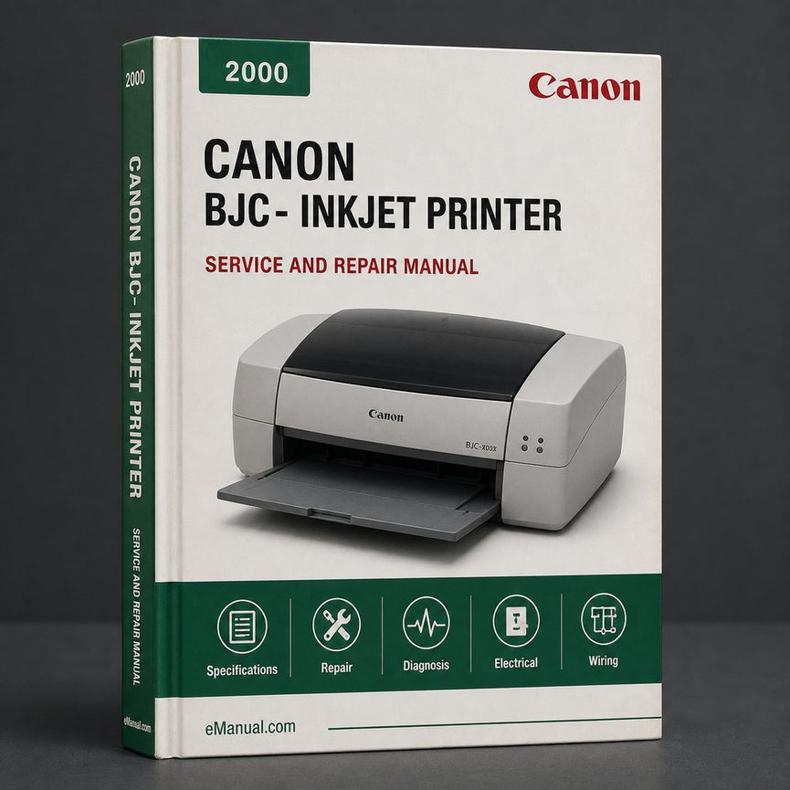 2000 Canon Bjc- Inkjet Printer Parts Catalog PDF