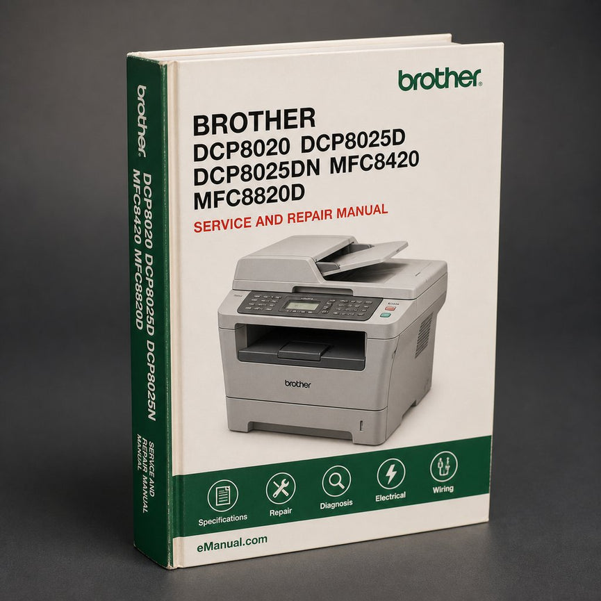 Brother DCP8020 / DCP8025D DCP8025DN MFC8420 MFC8820D MFC8820DN Facsimile Equipment Parts Reference List Service Repair Workshop Manual PDF