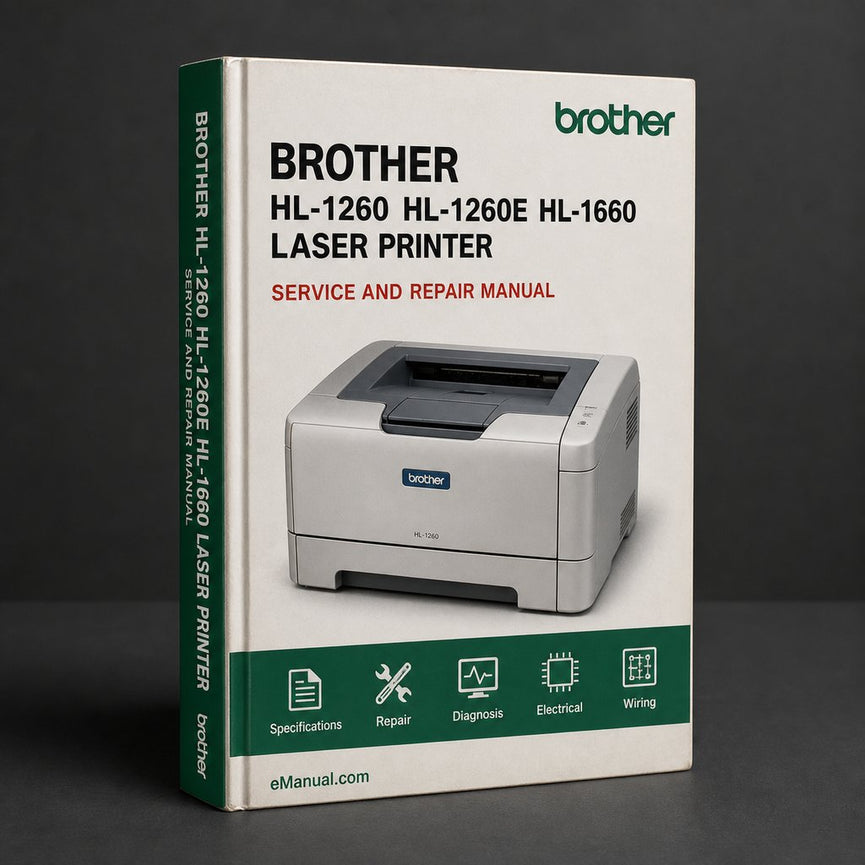 Brother HL-1260 / HL-1260E HL-1660 Laser Printer Service Repair Workshop Manual PDF
