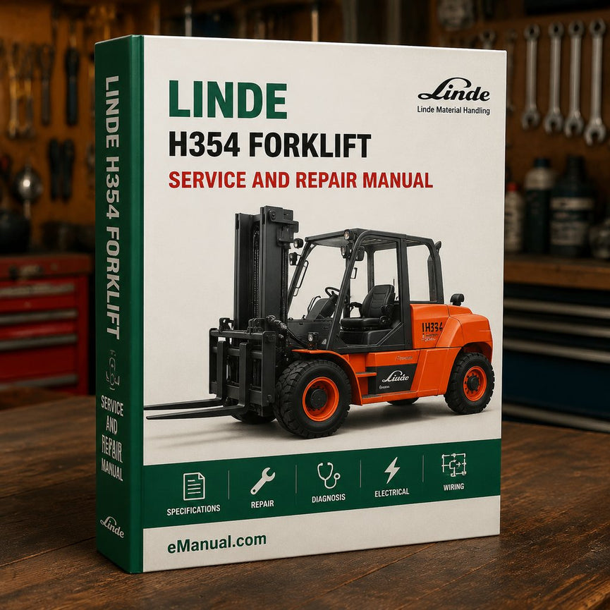 LINDE Forklift H354 Series H120 WITH PERKINS 1100 Series Diesel Engine Operator Manual