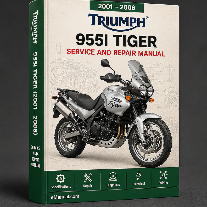 eManual.com manual cover - 2001-2006 Triumph 955i Tiger Workshop Service Repair Manual