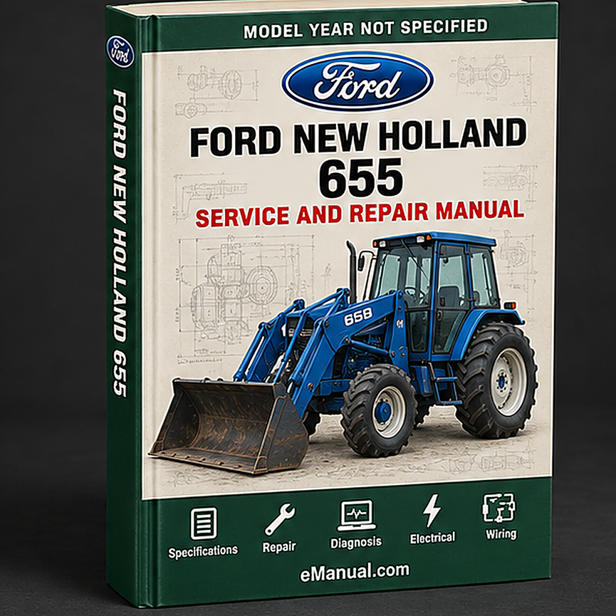 eManual.com manual cover - Ford New Holland 655 4 CYLINDER Tractor Loader BACKHOE MASTE