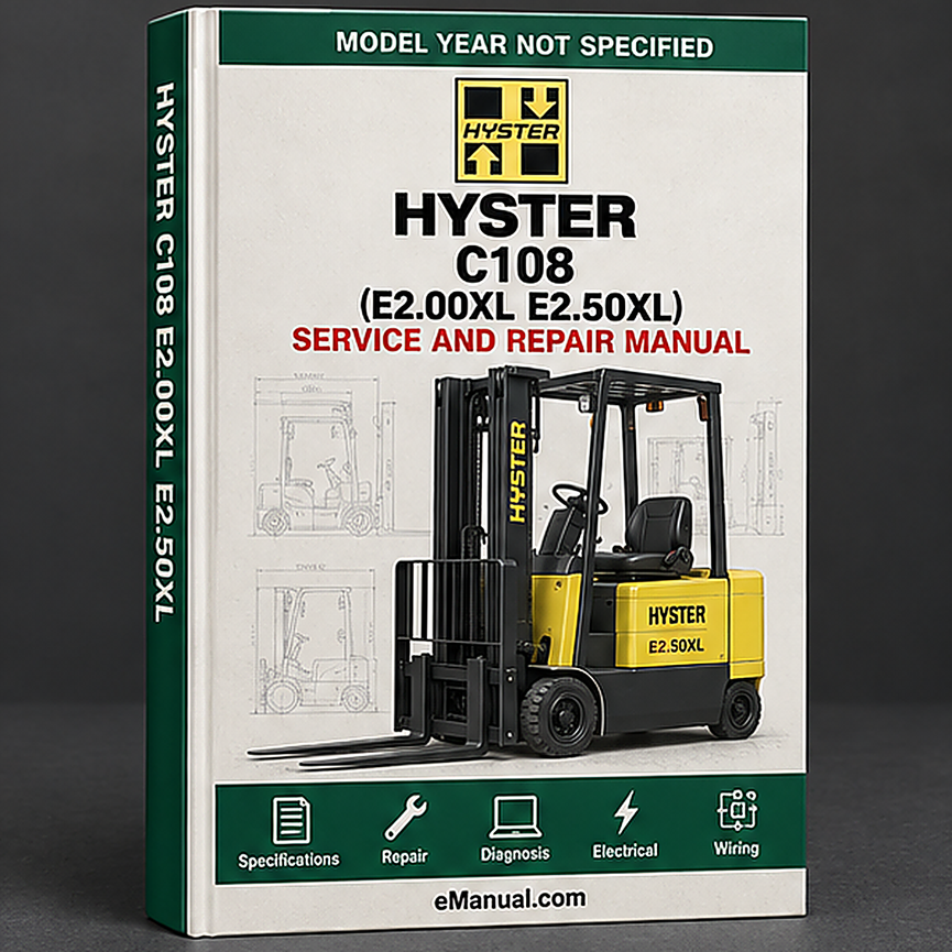 eManual.com manual cover - Hyster C108 (E2.00XL E2.50XL E3.00XL Europe) Forklift Servic