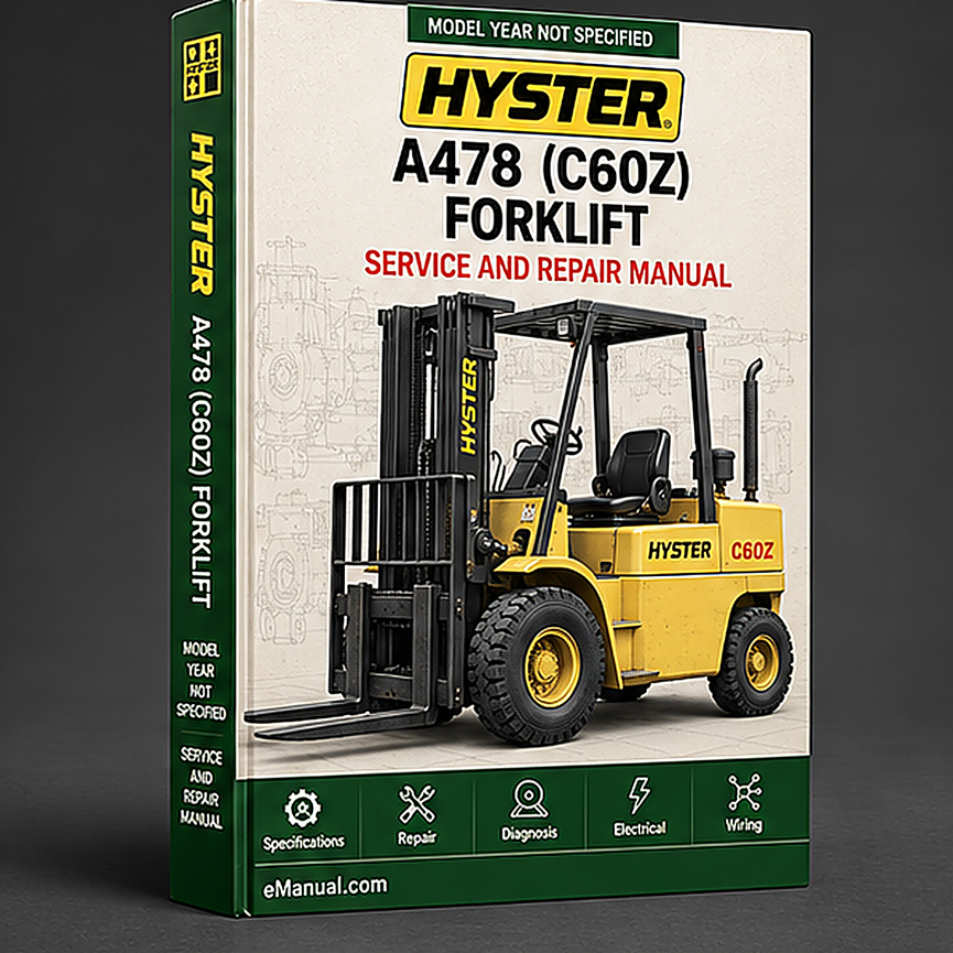 eManual.com manual cover - Hyster A478 (C60Z) Forklift Service Repair Factory Manual