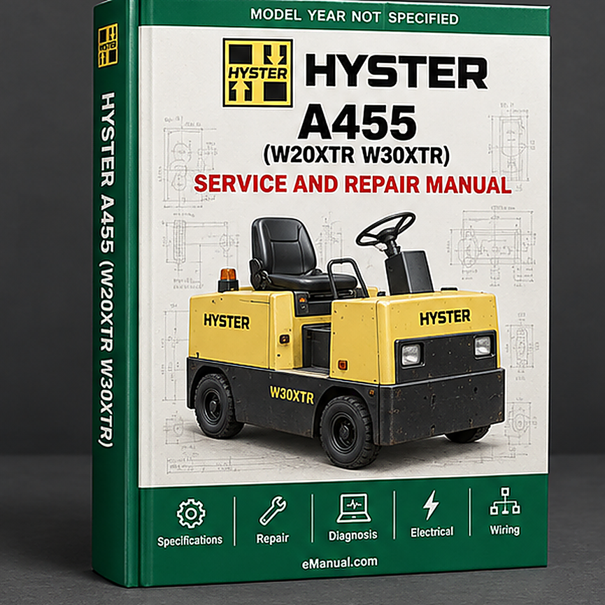 eManual.com manual cover - Hyster A455 (W20XTR W30XTR) Forklift Service Repair Factory 