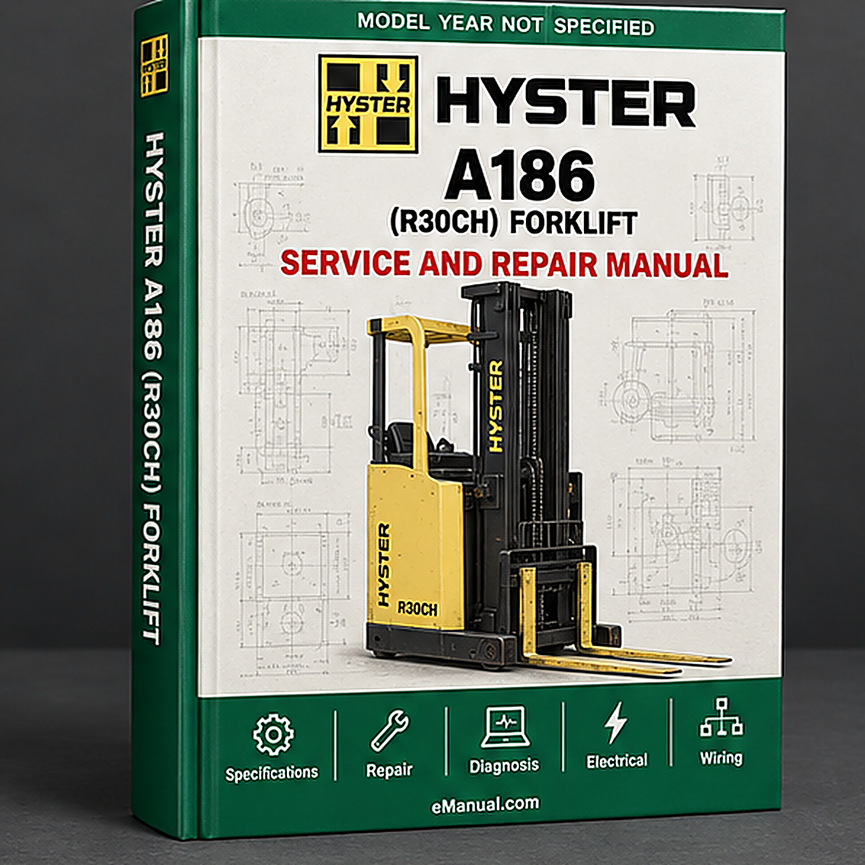 eManual.com manual cover - Hyster A186 (R30CH) Forklift Service Repair Factory Manual
