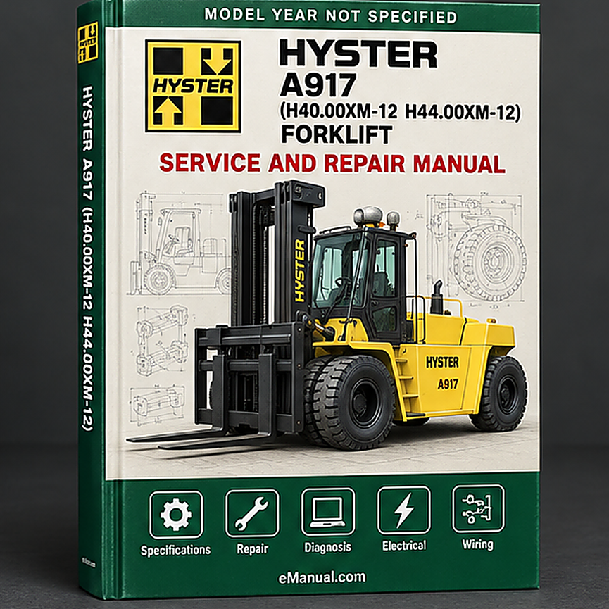 eManual.com manual cover - Hyster A917 (H40.00XM-12 H44.00XM-12 H48.00XM-12 Europe) For