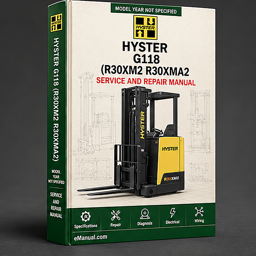 eManual.com manual cover - Hyster G118 (R30XM2 R30XMA2 R30XMF2) Forklift Service Repair