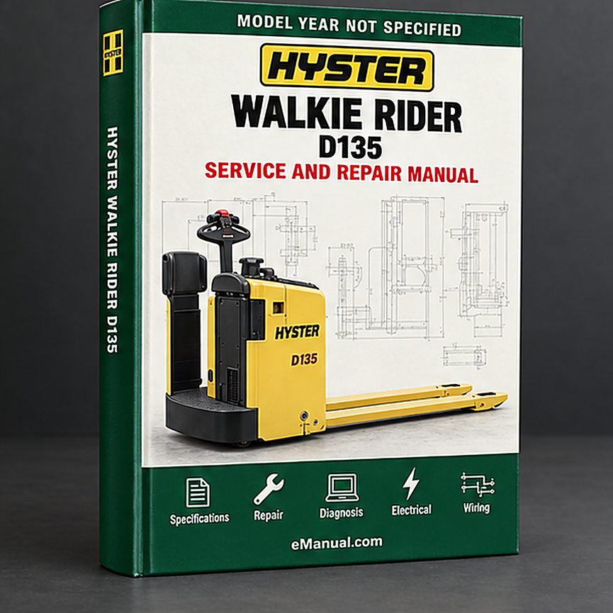 eManual.com manual cover - Hyster Walkie/rider D135 (w40xl W60XL B40XL B60xl) Forklift 