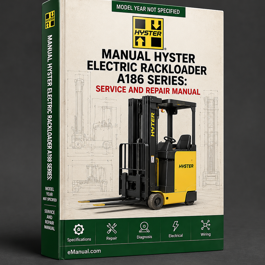 eManual.com manual cover - Hyster Electric Rackloader A186 Series: R30CH Spare Parts Ca